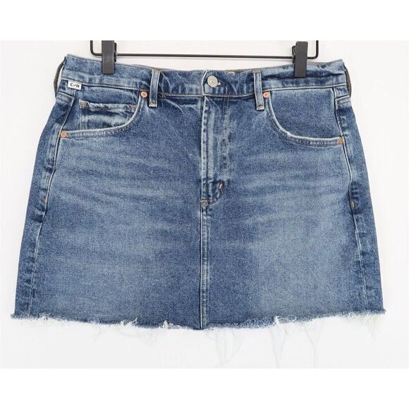 Citizens of Humanity Women's Mini Jean Skirt Plus Size 32W Blue Casual - Picture 4 of 10